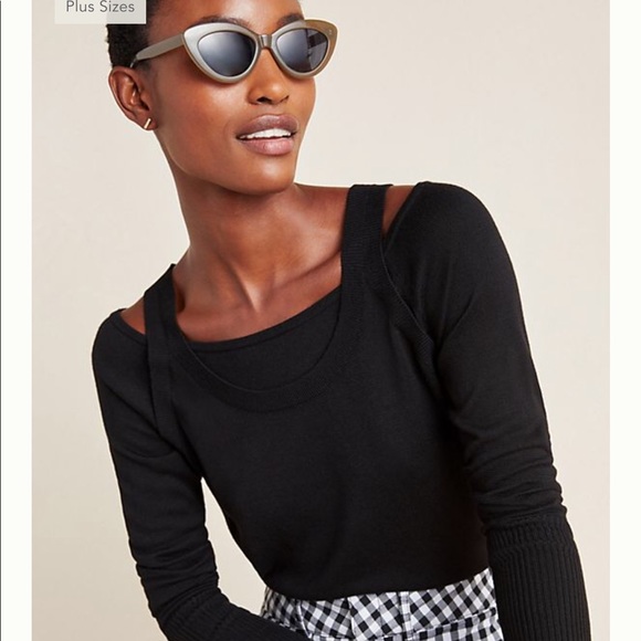 Anthropologie Tops - NWT Anthropologie Jamie Open Shoulder Knit Top